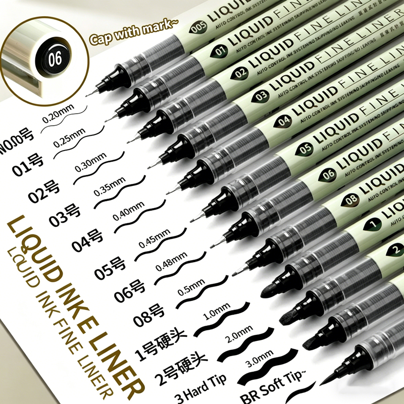 Juego de 12 Rotuladores Negros - Correction Pen Fine reseña y precio