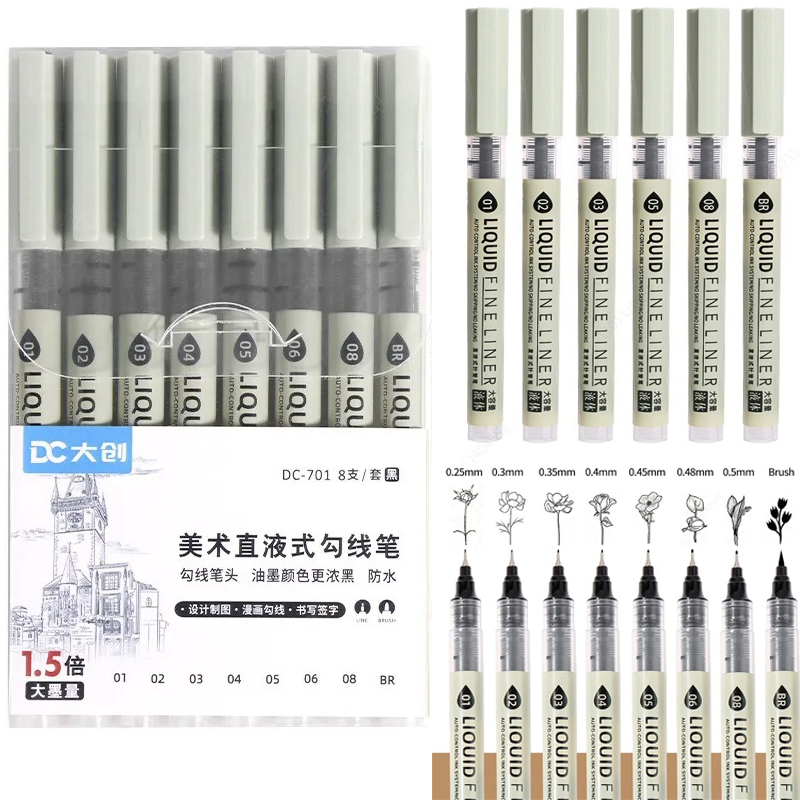 Juego de 12 Rotuladores Negros - Correction Pen Fine reseña y precio