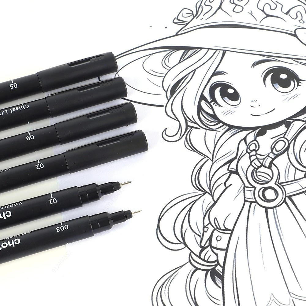 Microbolígrafos negros, 15 tam - Correction Pen Fine reseña y precio
