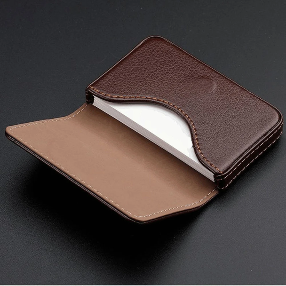 Tarjetero de cuero PU cosido d - Index Card Holder reseña y precio