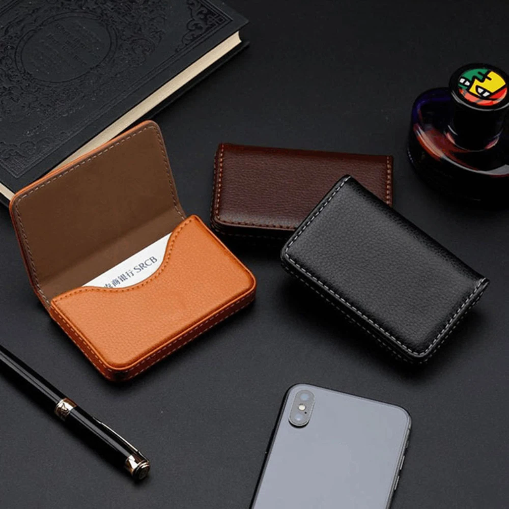 Tarjetero de cuero PU cosido d - Index Card Holder reseña y precio