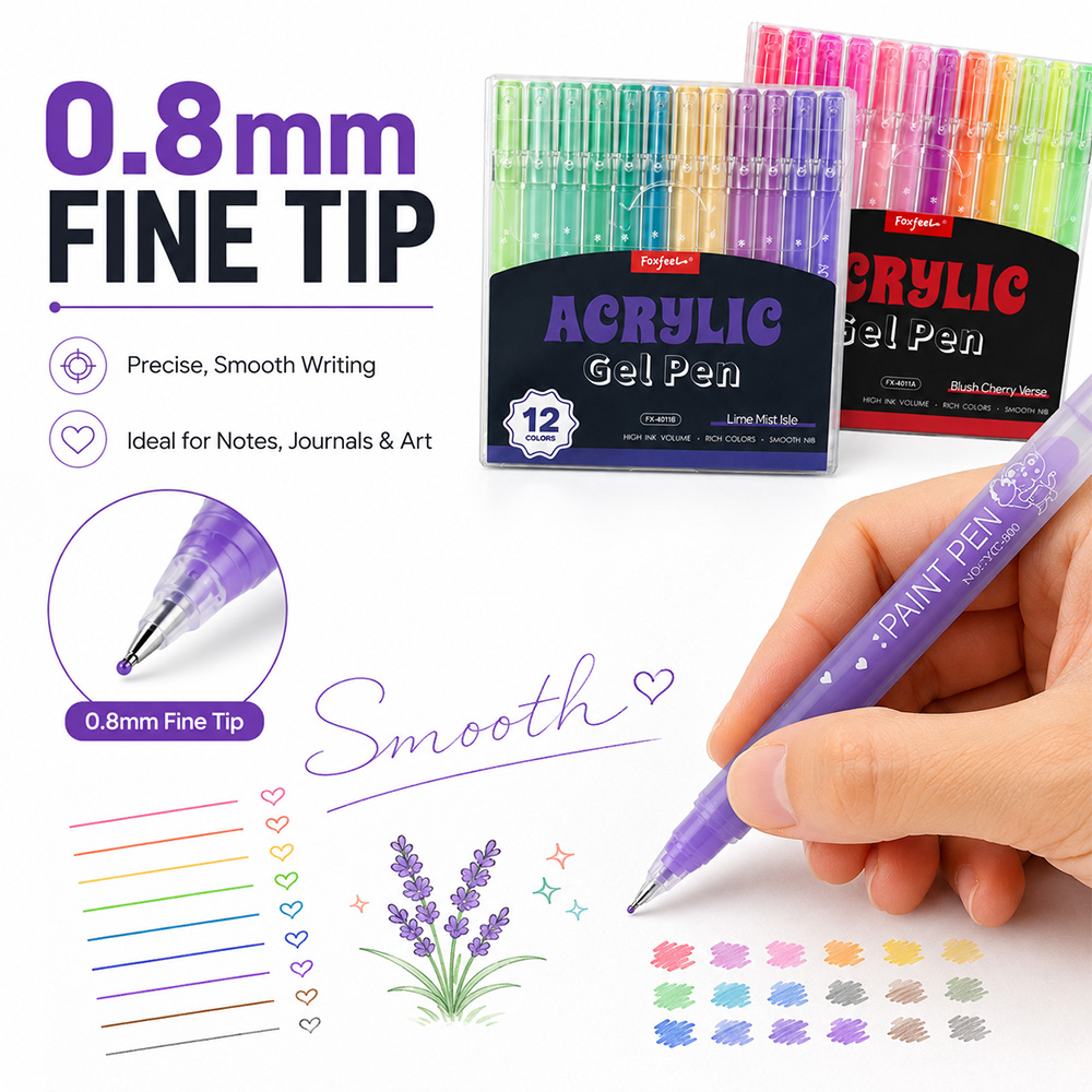 Juego de 12 Bolígrafos de Gel  - Correction Pen Fine reseña y precio